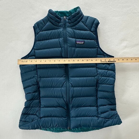 Patagonia Down Sweater Vest Blue Puffer Women Size XL - Picture 5 of 12